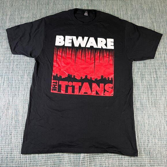 SIM Beware The Titans Black T Shirt Mens Sz L New - Picture 1 of 5